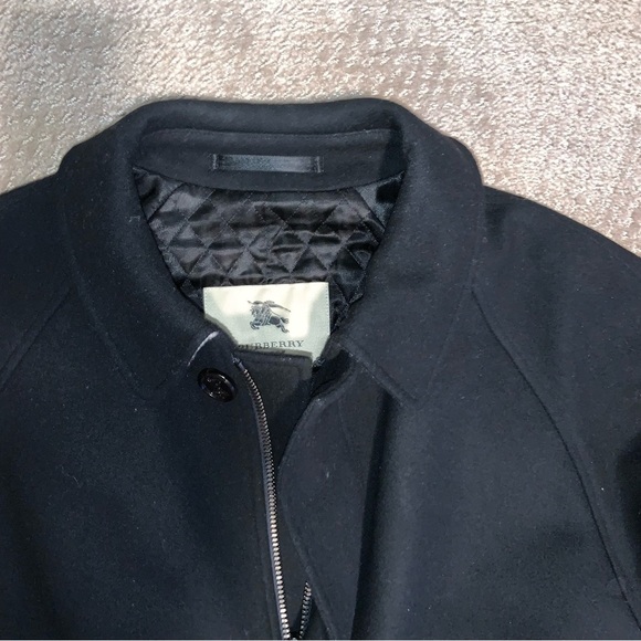 BURBERRY BLACK THARP COAT SIZE MEDIUM cashmere/wool (video added!) - Picture 5 of 13
